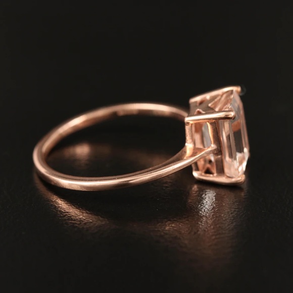 10k Rose Gold Solitaire Engagement Ring - Picture 3 of 6